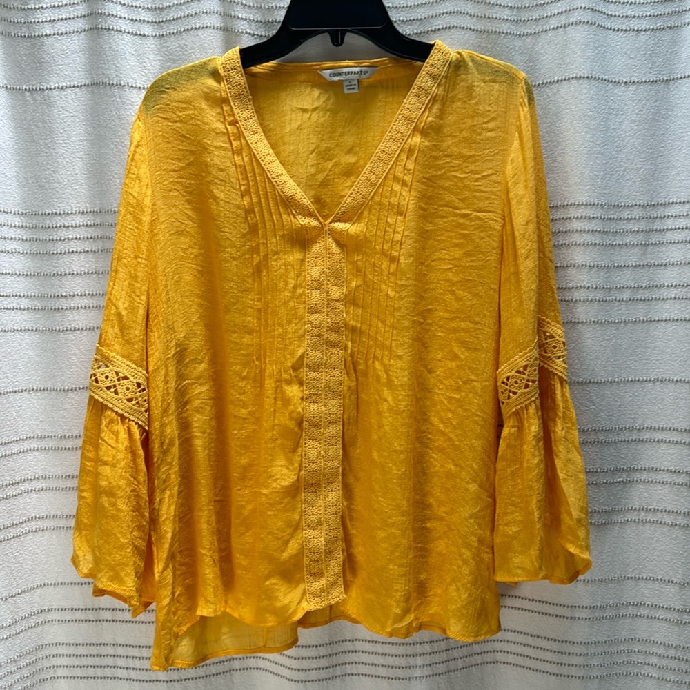 Boho yellow blouse